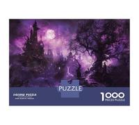 Puzzle for Adults 1000 Pieces Purple Gothic Forest Scene Puzzles for Adults Hands-on Game Difficult Hard Unique Gifts for Birthday And Christmas 38x26cm/1000pcs