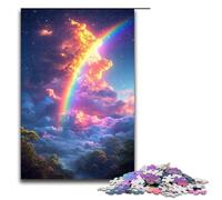 Puzzle for Adults 1000 Pieces Rainbow in The Clouds Jigsaw Every Piece Is Unique Challenging Family Fun Game 1000 PCS