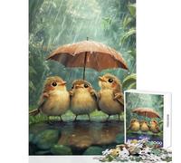 Puzzle for Adults 1000 Pieces Rainy Day Birds - Hands-on Game Difficult Hard Home Decoration Toys Artists Collection, Fine Art (38X26cm)