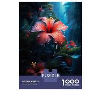 Puzzle for Adults 1000 Pieces Rainy Tropical Flower Jigsaw for Adults Relax Games Analysis And Logic Birthday And Unique Gifts 38x26cm/1000pcs