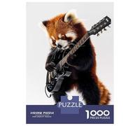 Puzzle for Adults 1000 Pieces Red Panda Guitar Jigsaws for Adults Family Game Perfect Decoration Unique Gifts for Birthday And Christmas 52x38cm/1000pcs