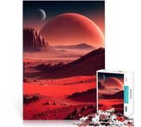 Puzzle for Adults 1000 Pieces Red Planet für Lernspiel-Herausforderungsspielzeug Heimdekoration Spielzeug38x26cm
