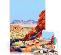 Puzzle for Adults 1000 Pieces Red Rock Canyon Nevada Painting Art Lernspiele Einzigartige Geburtstags- und Geschenkideen52x38cm