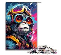 Puzzle for Adults 1000 Pieces Robot Mokey by of Thick Coloured Cloud Jigsaw Every Piece Is Unique Challenging Family Fun Game 75x50cm
