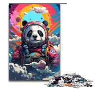 Puzzle for Adults 1000 Pieces Robot Panda by of Thick Coloured Cloud Jigsaw Every Piece Is Unique Challenging Family Fun Game 75x50cm