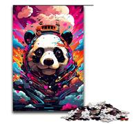 Puzzle for Adults 1000 Pieces Robot Panda by of Thick Coloured Cloud Jigsaw Every Piece Is Unique Challenging Family Fun Game 75x50cm