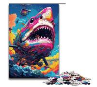 Puzzle for Adults 1000 Pieces Robot Shark by SplattersLots of Thick Coloured Cloud Jigsaw Every Piece Is Unique Challenging Family Fun Game 1000 PCS