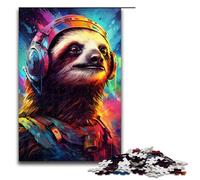 Puzzle for Adults 1000 Pieces Robot Sloth by SplattersLots of Thick Coloured Cloud Jigsaw Every Piece Is Unique Challenging Family Fun Game 1000 PCS