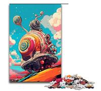 Puzzle for Adults 1000 Pieces Robot Snail by SplattersLots of Thick Coloured Cloud Jigsaw Every Piece Is Unique Challenging Family Fun Game 1000 PCS