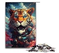 Puzzle for Adults 1000 Pieces Robot Tiger by SplattersLots of Thick Coloured Cloud Jigsaw Every Piece Is Unique Challenging Family Fun Game 1000 PCS