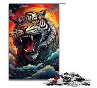 Puzzle for Adults 1000 Pieces Robot Tiger by SplattersLots of Thick Coloured Cloud Jigsaw Every Piece Is Unique Challenging Family Fun Game 1000 PCS