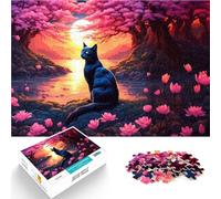 Puzzle for Adults 1000 Pieces Romantic cat Herausforderndes Spielspielzeug Jedes Stück ist einzigartig Anspruchsvolles Familienspiel75x50cm