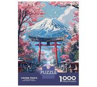 Puzzle for Adults 1000 Pieces Sacred Sakura Path to Fuji Puzzles for Adults Hands-on Game Difficult Hard Unique Gifts for Birthday And Christmas 52x38cm/1000pcs