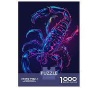 Puzzle for Adults 1000 Pieces Scorpion Neon Adult Jigsaw Puzzle Hands-on Game Precision Cutting for Is Ideal As A Gift 52x38cm/1000pcs