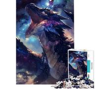Puzzle for Adults 1000 Pieces Screaming Galaxy Dragon Help The Brain Exercise Presents for Women Anti-Stress Toys for Ages 14 And over (38x26cm)