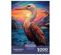 Puzzle for Adults 1000 Pieces Seagull Stained Glass Jigsaw Puzzle Toy Wall Decor Birthday Present Unique Gifts for Birthday And Christmas 52x38cm/1000pcs