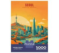 Puzzle for Adults 1000 Pieces Seoul Cityscape with Namsan Tower Jigsaws for Adults Family Game Perfect Decoration Unique Gifts for Birthday And Christmas 52x38cm/1000pcs