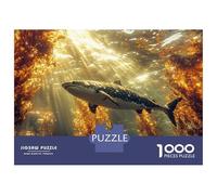 Puzzle for Adults 1000 Pieces Shark Swimming through Kelp Forest Adult Jigsaw Brain Teaser Game Staycation Kill Time Parent-child Interaction 38x26cm/1000pcs