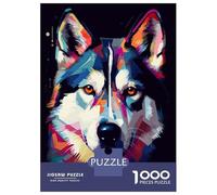 Puzzle for Adults 1000 Pieces Siberian Husky Abstract Jigsaw for Adults Relax Games Analysis And Logic Birthday And Unique Gifts 70x50cm/1000pcs