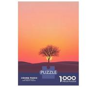 Puzzle for Adults 1000 Pieces Silhouette Tree Sunset Jigsaw for Adults Relax Games Analysis And Logic Birthday And Unique Gifts 52x38cm/1000pcs