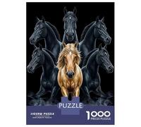 Puzzle for Adults 1000 Pieces Six Hours And Golden Horse Adult Jigsaw Puzzle Hands-on Game Precision Cutting for Is Ideal As A Gift 38x26cm/1000pcs