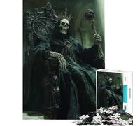 Puzzle for Adults 1000 Pieces Skeletal King on Throne Jigsaw Puzzle 1000 Home Decoration Toys Perfect Decoration Gifts for Friends And Family (50x75cm)