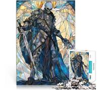 Puzzle for Adults 1000 Pieces Skeleton warrior Pädagogisches Spielzeug zum Stressabbau Künstlersammlung, Bildende Kunst75x50cm