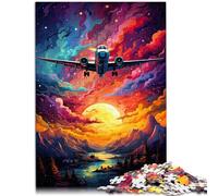 Puzzle for Adults 1000 Pieces sky plane the jigsaw puzzle 26x38cm Fun at Home Activities Birthday Present Travel Gifts