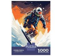 Puzzle for Adults 1000 Pieces Snowboard Ski Adult Jigsaw Puzzle Hands-on Game Precision Cutting for Is Ideal As A Gift 52x38cm/1000pcs