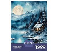 Puzzle for Adults 1000 Pieces Snowy Evening Jigsaw for Adults Family Games Home Decoration Unique Gifts for Birthday And Christmas 52x38cm/1000pcs