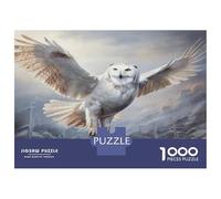 Puzzle for Adults 1000 Pieces Snowy Owl Wall Mural Puzzles for Adults Hands-on Game Difficult Hard Unique Gifts for Birthday And Christmas 38x26cm/1000pcs