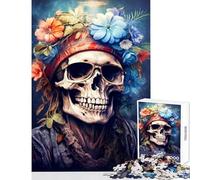 Puzzle for Adults 1000 Pieces Soulful Harmony Skull Home Decoration Toys Great Gift Family Game Improving Love between Couples Size 50x75cm