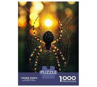 Puzzle for Adults 1000 Pieces Spider on A Web at Sunset Jigsaw Puzzle Toy Wall Decor Birthday Present Unique Gifts for Birthday And Christmas 52x38cm/1000pcs