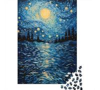 Puzzle for Adults 1000 Pieces Starry Night Over The City Jigsaw Puzzle Toy Wall Decor Birthday Present Unique Gifts for Birthday And Christmas 70x50cm/1000pcs