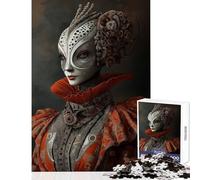 Puzzle for Adults 1000 Pieces Steampunk Lady Portrait Practical Game Stress Reliever Toy Wall Decor Artists Collection, Fine Art (38X26cm)