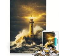 Puzzle for Adults 1000 Pieces Sundown Beacon Storm, Family Game, Decompressing Intellectual, Challenging Game Gifts 38x26cm