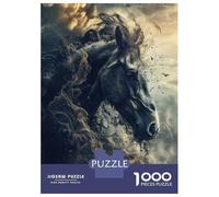 Puzzle for Adults 1000 Pieces Surrealism Horse Jigsaw for Adults Relax Games Analysis And Logic Birthday And Unique Gifts 52x38cm/1000pcs