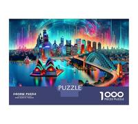 Puzzle for Adults 1000 Pieces Sydney Cityscape with Opera House-1 Puzzles for Adults Hands-on Game Difficult Hard Unique Gifts for Birthday And Christmas 52x38cm/1000pcs