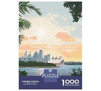 Puzzle for Adults 1000 Pieces Sydney Opera House Sunset Puzzles for Adults Hands-on Game Difficult Hard Unique Gifts for Birthday And Christmas 70x50cm/1000pcs