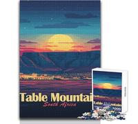 Puzzle for Adults 1000 Pieces Table Mountain South Africa Landscape Educational Game But Fun And Humorous Anti-Stress Toys Size 38x52cm