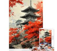 Puzzle for Adults 1000 Pieces Temple Practical Game Stress Reliever Toy Wall Decor Artists Collection, Fine Art (38X26cm)