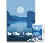 Puzzle for Adults 1000 Pieces The Blue Lagoon, Iceland Educational Game But Fun And Humorous Anti-Stress Toys Size 50x75cm