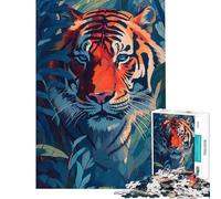 Puzzle for Adults 1000 Pieces The Calm Tiger Help The Brain Exercise Presents for Women Anti-Stress Toys for Ages 14 And over (38x52cm)