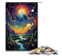 Puzzle for Adults 1000 Pieces The Colorful Psychedelia of Cosmic Mountain Jigsaw for Educational Game Challenge Toy Unique Home Decor And Gifts 75x50cm