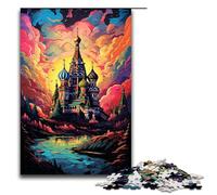 Puzzle for Adults 1000 Pieces The Colorful Psychedelia of St Basil's Cathedral Jigsaw for Educational Game Challenge Toy Unique Home Decor And Gifts 75x50cm