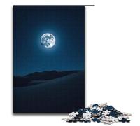 Puzzle for Adults 1000 Pieces The Desert Under The Moonlight Is Mysterious And Peaceful Jigsaw Puzzle Every Piece Is Unique - Challenging Family Fun Game 1000 PCS(38x26cm)