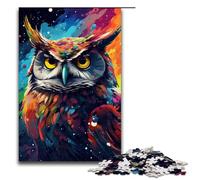 Puzzle for Adults 1000 Pieces The Owl in The Crater Is Surrounded Jigsaw Every Piece Is Unique Challenging Family Fun Game 75x50cm