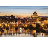Puzzle for Adults 1000 Pieces Tiber River St. Peter's Basilica Holy Chair 38x52cm