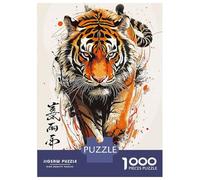 Puzzle for Adults 1000 Pieces Tiger Chinese Jigsaw for Adults Relax Games Analysis And Logic Birthday And Unique Gifts 38x26cm/1000pcs