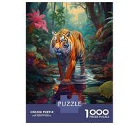 Puzzle for Adults 1000 Pieces Tiger in Amazon Rainforest Adult Jigsaw Puzzle Hands-on Game Precision Cutting for Is Ideal As A Gift 70x50cm/1000pcs